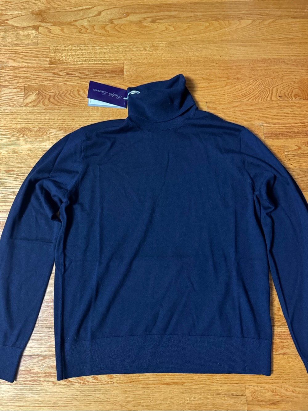 Wom Navy Turtleneck Sweater